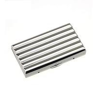 YXZN Edelstahl Zigarettenetui für Herren und Damen Metall Zigarettenschachtel für 12 Zigaretten Raucher,Silver,8.8X1.65X5.5CM