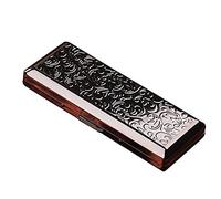 YXZN Metall Zigarettenetui für Männer und Frauen verlängern ultradünne tragbare Zigarettenhalter Edelstahl Zigarettenschachtel,Black,108X46X20MM