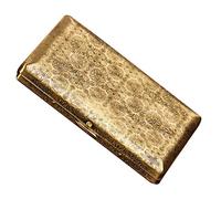 YXZN Metall Zigarettenetui Männer Retro reines Kupfer Zigarettenspitze Ultradünne tragbare wasserdichte kann 20 aufnehmen,Gold,108.5X63.5X18MM