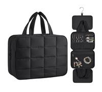 yybng Reiseetuis Für Toilettenartikel,Großer Mehrfach-Organizer,Toilettenartikel Reisetasche Schmuckkoffer - Für Outdoor Fitness Wohnheim Camping Make-Up Schmuck Armband Halskette Ohrringe Ringe