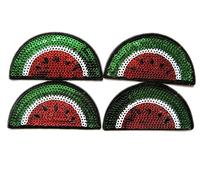 YYCRAFT 10 Stück glänzende Pailletten Wassermelone Bügelapplikation bestickte Flicken Handwerk Hochzeit Ornament