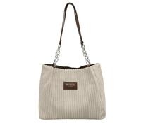 YYDPYZBD Taschen Cord-Einkaufstasche Mit Großer Kapazität, Kettenhandtasche, Umhängetasche Für Damen, Polyesterfutter, Reißverschluss-beige