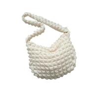 YYDPYZBD Umhängetasche Gesteppte Kupplungshandtasche, Wolkenblasen Große Kapazitätsbeutel Für Frauen Crossbody -Tasche-weiß