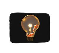 YYHHAOFA Koi in warmer Glühbirne, Bild, tragbare Laptop-Hülle, stoßfest, tragbar, 10 Zoll, für Damen und Herren, Geschäftsreisen, Büro und den täglichen Gebrauch