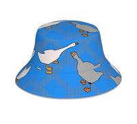 YYHHAOFA Reflektierender Fischerhut mit grauem Gänsedruck, leicht, atmungsaktiv, faltbar, für Damen und Herren