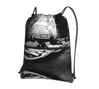 YYHHAOFA Skate Boards Rucksack mit Kordelzug, Reißverschluss, wasserdicht, Reise-Turnbeutel mit Fronttasche und Organizer innen