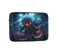 YYHHAOFA Thunderstorm Octopus Tentakel Bild, tragbare Laptop-Hülle, stoßfest, tragbar, 10 Zoll (25,4 cm), für Damen und Herren, Geschäftsreisen, Büro und Alltag