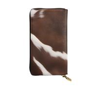 YYHWHJDE Braune Clutch aus Rindsleder, lang, entworfen für modische Mädchen und Frauen, stilvoll und personalisiert, 19 x 10,5 cm, Schwarz, Einheitsgröße, Schwarz , Einheitsgröße