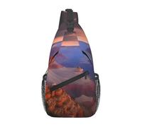 YYHWHJDE Cross-Brusttasche diagonal - hochwertige, langlebige und geräumige Umhängetasche für Damen und Herren, Beauty Grand Canyon Druck, Schwarz, Einheitsgröße, Schwarz , Einheitsgröße