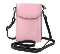 YYHWHJDE Kleine Handy-Geldbörse, 19,3 x 12,4 cm, einfarbig, rosa Muster, modisch, praktisch, multifunktional, Leder, Crossbody-Klappe, Handytasche für Damen