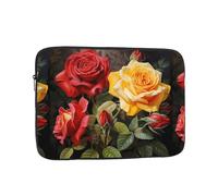 YYHWHJDE Laptophülle, stoßfest, tragbar, für Damen und Herren, für Geschäftsreisen, Schule und Büro, für den täglichen Gebrauch, Rot / Gelb