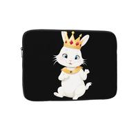 YYHWHJDE Little White Rabbit Wearing a Crown Picture Shockproof Portable Laptop Sleeve Case 38.1 cm for Men and Women Business Travel School and Office Daily Use