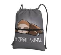 YYHWHJDE my sprirt Animal Prints Rucksack mit Kordelzug und Reißverschluss, leicht, wasserabweisend, für Reisen, Yoga und alltägliche Abenteuer