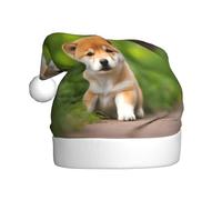 YYHWHJDE Niedliche Shiba Inu Weihnachtsmütze für Erwachsene, weich, leicht, für Urlaubspartys