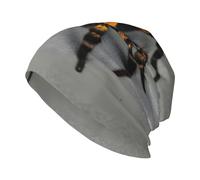 YYHWHJDE Niedliche Tarantula-Spinnen-Strickmütze - weich und bequem, modische Mütze für Erwachsene, für Outdoor-Aktivitäten, Reisen, Schwarz, Schwarz, Einheitsgre