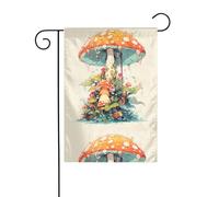 YYHWHJDE Regenschirm, Pilzdruck, Gartenflagge, Hofdekoration, 30,5 x 45,7 cm, für Garten, Terrasse, Balkon