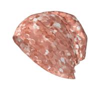 YYHWHJDE Rose Gold Glitter Picture Adult Knitted Hat Casual Bean Cap Elastic Brimless Hat Unisex