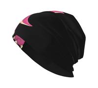 YYHWHJDE Rose Pink Dinosaurier Bild Erwachsene Strickmütze Casual Bean Cap Elastische Krempe Hut Unisex