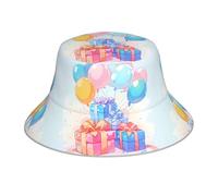 YYHWHJDE Schöne Ballon-Geschenkbox, reflektierender Fischerhut - leicht, atmungsaktiv und stilvoll, Outdoor-Kopfbedeckung, schwarz