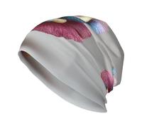 YYHWHJDE Wool Rose Picture Erwachsene Strickmütze Casual Bean Cap Elastische Krempe Hut Unisex