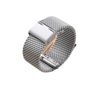 YYJzsw 1,0 Mm Milanese Mesh Loop Edelstahl-Uhrenarmband 18-24 Mm Armbänder Kompatibel Mit DW 3 Mm Dickes Armband Kompatibel Mit Omega(Silver,24mm)