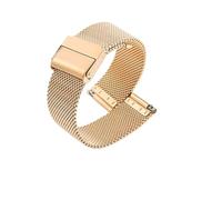 YYJzsw 18mm 19mm 20mm 21mm 22mm 23mm 24mm New Black Milanese Edelstahl Uhrenarmband Uhrenarmband Armband mit Schnellverschluss(Gold,23mm)