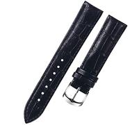 YYJzsw 8 10 12 14 15 16 17 18 19 20 mm echtes Lederarmband Uhrenarmband Armbanduhren Band weiblich rot weiß schwarz(Black,16mm)