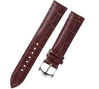 YYJzsw 8 10 12 14 15 16 17 18 19 20 mm echtes Lederarmband Uhrenarmband Armbanduhren Band weiblich rot weiß schwarz(Brown,8mm)