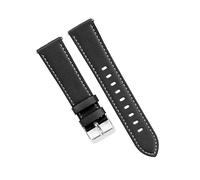 YYJzsw Echtes Rindsleder-Uhrenarmband, 20 mm, 22 mm, Kalbsleder, kompatibel mit Casio, for Damen und Herren, Uhrenarmband, Zubehör, solide Schnalle, Schwarzbraun(Black,20mm)