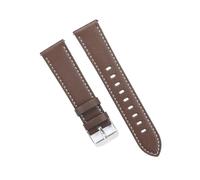 YYJzsw Echtes Rindsleder-Uhrenarmband, 20 mm, 22 mm, Kalbsleder, kompatibel mit Casio, for Damen und Herren, Uhrenarmband, Zubehör, solide Schnalle, Schwarzbraun(Deep brown,20mm)