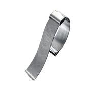 YYJzsw Edelstahlschnalle Mesh-Gürtel Uhrenarmband ultradünne Stahlarmbänder kompatibel mit Damen Herren Armbanduhr Marken 10/12/14/16/18/20/22mm(Silver,10mm)