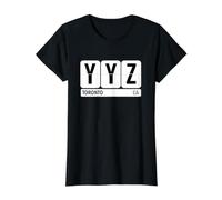 YYZ Toronto Canada Reise-Souvenir schwarzer Text Preisgünstiges Grafik-T-Shirt, Damen, Schwarz, XL
