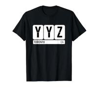 YYZ Toronto Canada Reise-Souvenir schwarzer Text Preisgünstiges Grafik-T-Shirt, Herren, Schwarz, XL