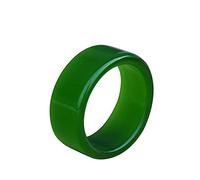 YZDKJ Frauen Nephrite Ring Grüne Jade Ringe Natürliche Jasper Ringe Geschenk Für Männer Feine Jade Schmuck (Ring Size : 10)