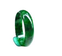 YZDKJ Jade Ring Natürliche Burmese Jade Dunkelgrün Ring Schmuck Fine Schmuck Männer und Frauen Glückliche Reize Grün Ring Schmuck (Gem Color : Inner Diameter 20 mm)