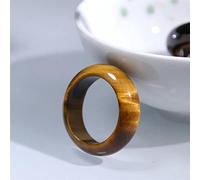 YZDKJ Jade Ring Natürliche Tigerauge Augen Stein Ring Schmuck Glücklicher Glücklicher Frieden Amulett Herren und Frauen Fine Schmuck Jade Ring (Gem Color : 1 Diameter17-18mm)