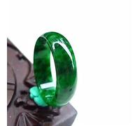YZDKJ Jade Ring Natürlicher Burmese Jadeite Ring Schmuck Fine Schmuck Trockene Blüte Grüner Fingerring Smaragd Herren- und Damenring (Gem Color : Inner Diameter 20 mm)
