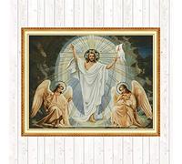 YZDKJ Jesus-Kreuz-Stich-Stickerei-Kit DIY Hand Crafts Baumwollfaden Printed Canvas Handgemachtes 14CT 11CT Gezählt und stampfte (Cross Stitch Fabric CT Number : 14ct Counted)