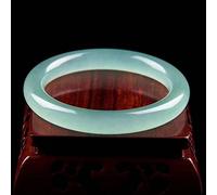 YZDKJ Natürliche Blaue Jade armreif Armband Charme schmuck modeaccessoires handgeschnitzte glückliche Amulettgeschenke for Frauen ihre Männer (Gem Color : 58mm)