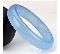 YZDKJ Natürliche Blaue Jade armreif Armband handgeschnitzte Charme schmuck Mode zubehör for männer Frauen runde armreif Geschenke (Gem Color : Blue, Metal Color : 60-62mm)