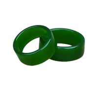YZDKJ Natürliche chinesische grüne handgeschnitzte Jade Ring Mode Boutique Schmuck für Männer und Frauen Jasper Ring Geschenk (Ring Size : 22)