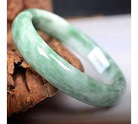 YZDKJ Natürliche grüne Jade armreif Armband echte handgeschnitzte Charme schmuck zubehör Mode Armband für männer Frauen mit Box (Gem Color : 58-60mm)