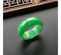 YZDKJ Natürliche Smaragd Jade Ring Männer Frauen Feine Schmuck Echte Burma Jadeite Ringe Myanmar Zertifizierte Jade Stone Ring Männliche Geschenke (Gem Color : Diameter19-20mm)