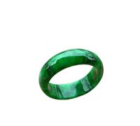 YZDKJ Natürlicher grüner Jade Ring für Frauen Männer Emerald Ring Naturstein Jade Jadeite Jade Schmuck Nickel Frauen (Gem Color : Green, Ring Size : 9)