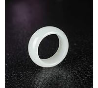 YZDKJ Xinjiang Hetian Jade Weiße Jade Ring Männer und Frauen Jade Ring Jade Finger Jasper Ring Paare (Color : White Jade, Size : 21mm)