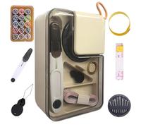 yztju Nähkästchen für Nähzubehör, Nähkästchen, 2-lagiger tragbarer Reise-Nähkasten mit Zubehör, für Nähwerkzeu portable, Kunst- und Bastelkoffer