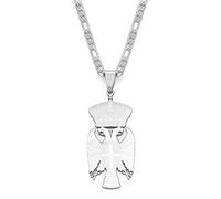 YZyizhen Halskette Mit Adler-Anhänger - Serbien, Landsymbol, Dünne Kette, Patriotischer, Zierlicher Schmuck, Ethnischer Stil, Hip-Hop-Frauen Herren Mädchen, Unisex-Geschenke, Weiß, Einheitsgröße