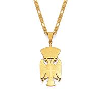 YZyizhen Halskette Mit Adler-Anhänger - Serbien, Landsymbol, Dünne Kette, Patriotischer, Zierlicher Schmuck, Ethnischer Stil, Hip-Hop, Damen Herren Mädchen, Unisex-Geschenke, Gelb, Einheitsgröße