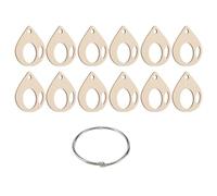 Yzzthumss 100 Stück Stickgarn-Tropfen, Holzfaden, Kreuzstich-Spulen, Wickelbrett, Karte, Handarbeitsfaden-Organisation, 50x44mm