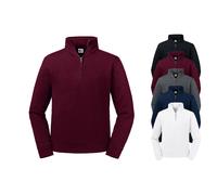 Z270M Russell AUTHENTIC 1/4 Reißverschluss Sweatshirt Pullover Burgundy XS